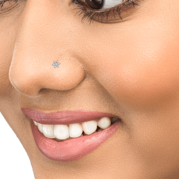 Diamond chip nose best sale ring