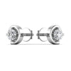 Semi Circle Solitaire 0.50CT Stud Diamond Earring