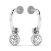1.32CT Solitaire Huggies Diamond Hoop Earrings