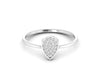 Cluster Diamond Light Weight Pear Ring