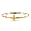 Cross Religious Round Diamond Adjustable Bracelet