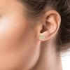 Cross Five Stone Natural Diamond Stud Earrings
