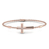 Cross Religious Round Diamond Adjustable Bracelet