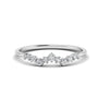 Crown Shape Diamond 0.044 CT Open Ring