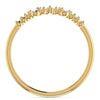 Crown Shape Diamond 0.044 CT Open Ring