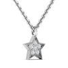 0.004 CT Round Diamond With Star Fancy Shaped Designer Pendant