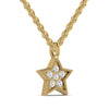 0.004 CT Round Diamond With Star Fancy Shaped Designer Pendant