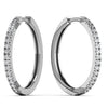 0.37CT Natural Diamond Hoop Round Cut Earring