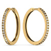 0.37CT Natural Diamond Hoop Round Cut Earring
