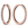 0.37CT Natural Diamond Hoop Round Cut Earring