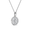 0.143 CT Diamond With Round Circled Shaped Pendant