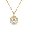 0.143 CT Diamond With Round Circled Shaped Pendant