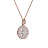 0.143 CT Diamond With Round Circled Shaped Pendant