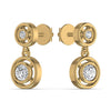0.60CT Solitaire Round Natural Diamond Drop Earrings