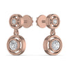 0.60CT Solitaire Round Natural Diamond Drop Earrings