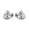 0.50CT Double Triangle Solitaire Diamond Stud Earrings