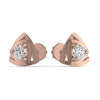 0.50CT Double Triangle Solitaire Diamond Stud Earrings