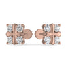 1.33CT Four Diamond Stone Stud Earring