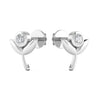 0.2CT Solitaire Diamond Flower Stud Earring