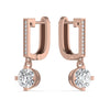 2.70CT Diamond Linear Huggie Hoop Earring