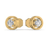 0.50 CT Round Single Diamond Stud Earrings