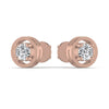 0.50 CT Round Single Diamond Stud Earrings