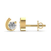 Half Circle Solitaire 0.50CT Diamond Stud Earring