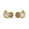 Half Circle Solitaire 0.50CT Diamond Stud Earring