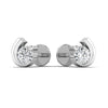 Half Circle Solitaire 0.50CT Diamond Stud Earring