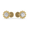 0.50CT Floral Solitaire Stud Diamond Earring