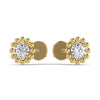 0.50CT Floral Solitaire Stud Diamond Earring