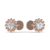 0.50CT Floral Solitaire Stud Diamond Earring