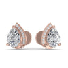 1.56CT Pear Shape Diamond Stud Earring