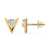 0.50CT V-Shaped Stud Diamond Earring