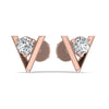 0.50CT V-Shaped Stud Diamond Earring