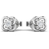 0.055 CT Natural Diamond Designer With Flower Shaped Stud Earrings