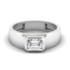 1CT Emerald Cut Diamond Men's Ring