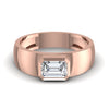1CT Emerald Cut Diamond Men's Ring
