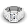 3.79CT Radiant Emerald Diamond Men's Ring