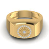 Sun Signet 0.18CT Diamond Men's Ring