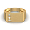 Three Stone 0.11CT Men's Diamond Ring