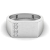 Three Stone 0.11CT Men's Diamond Ring