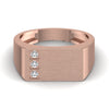 Three Stone 0.11CT Men's Diamond Ring