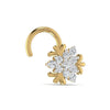 Floral Design Natural Diamond Nosepin