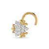 Floral Design Natural Diamond Nosepin