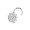 Floral Design Natural Diamond Nosepin