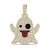 Ghost Emoji Natural Diamond Hip-Hop Pendant