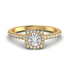 Square Shape 1CT Gleaming Gold Diamond Ring