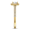 Square Shape 1CT Gleaming Gold Diamond Ring