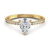 1.49CT Exquisite Pear Cut Natural Diamond Ring